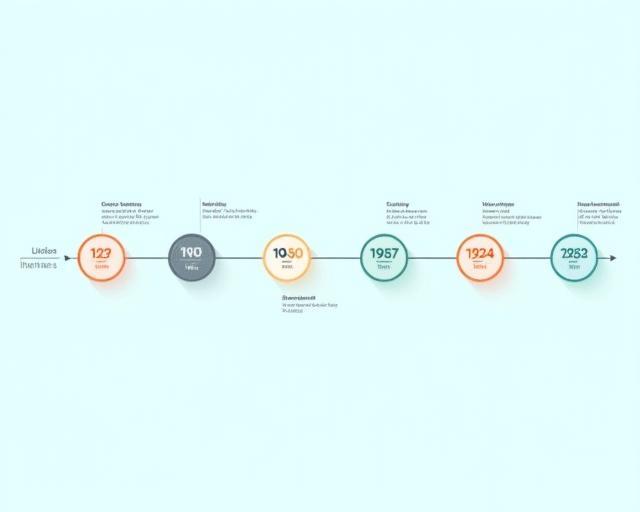 Cronología de la historia con iconos de años para 'Nuestra Historia'