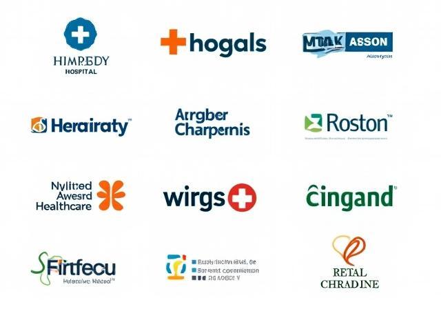 Logos de hospitales y empresas usuarias de la plataforma